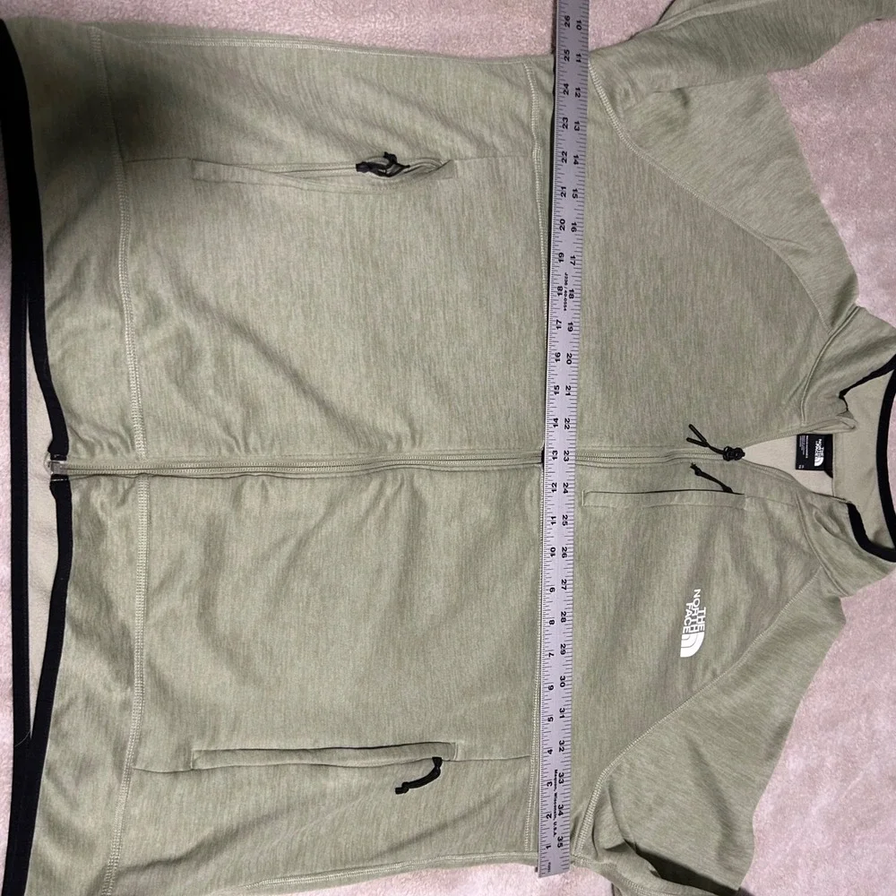 The North Face Canyon Lands Fleece Jacket Mens XL Green Full Zip Mock Neck